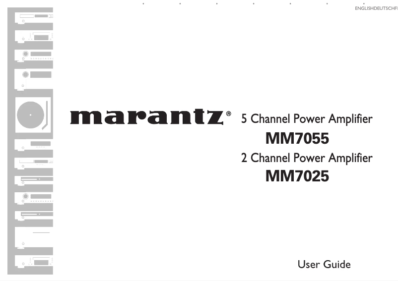 Page 1 de la notice Manuel utilisateur Marantz MM7025B