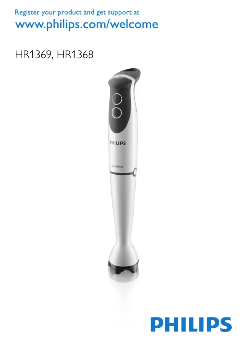Page 1 de la notice Manuel utilisateur Philips HR1369