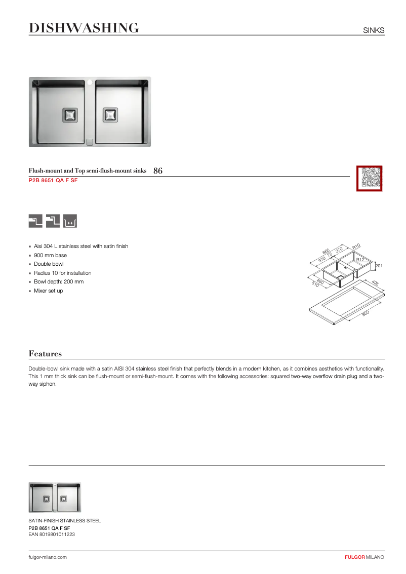 Image de la première page du manuel de l'appareil P2B 8651 QA F-SF