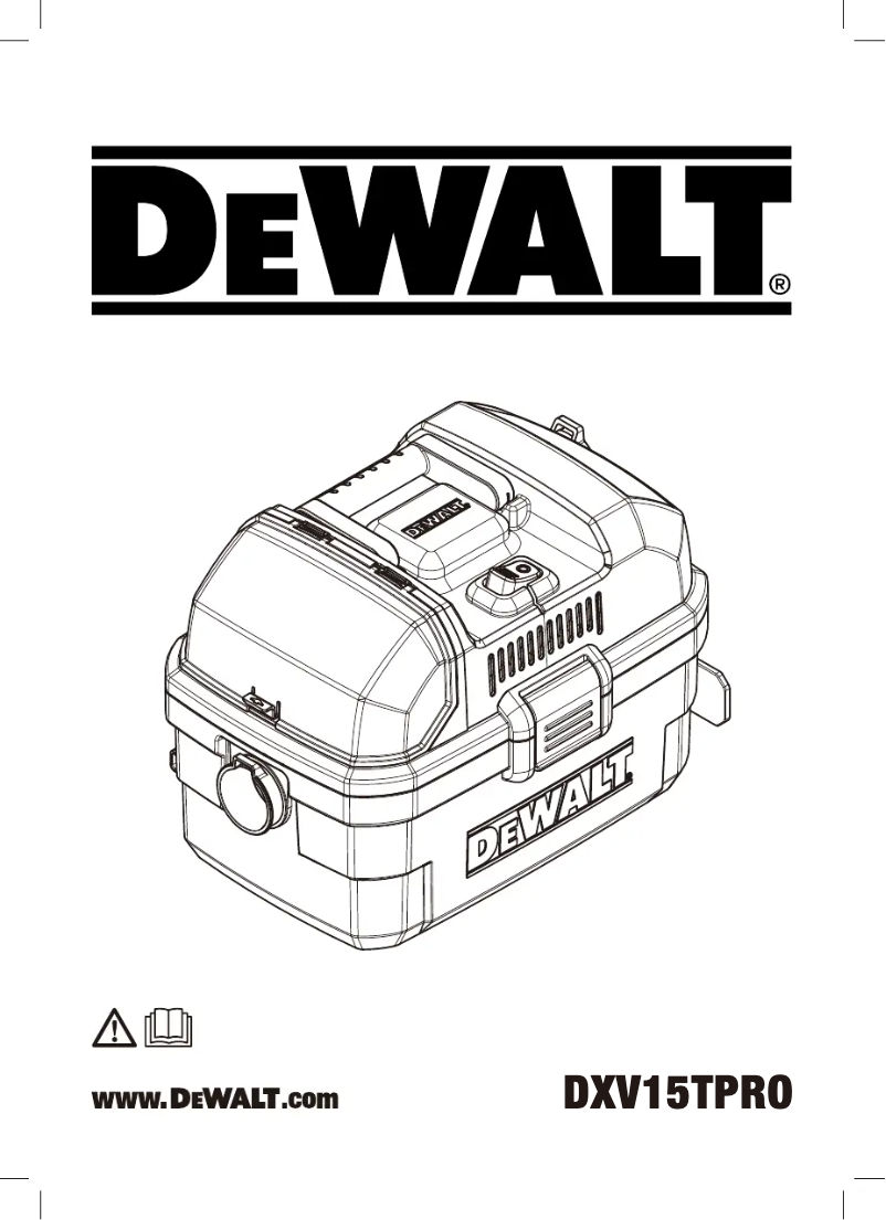 Page 1 de la notice Manuel utilisateur DeWalt DXV15TPRO