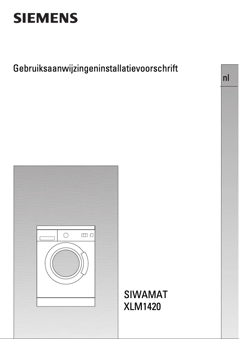 Page 1 de la notice Manuel utilisateur Siemens WXLM1420