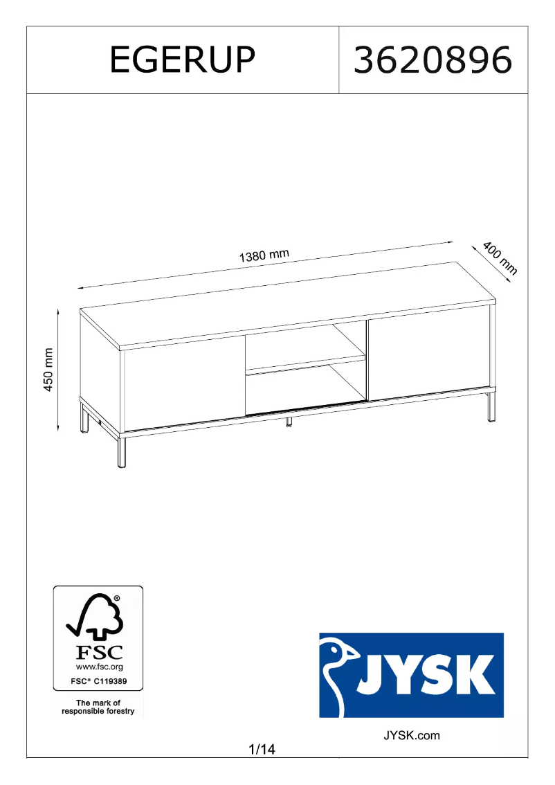 Page n°1 - Manuel utilisateur JYSK Egerup