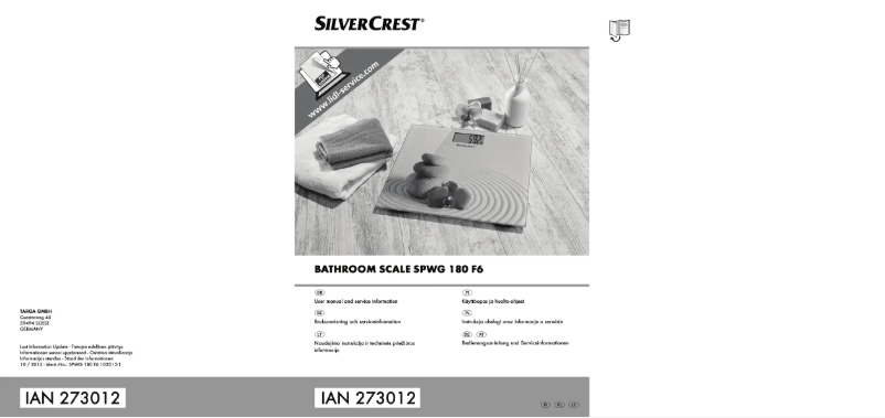 Page n°1 - Manuel utilisateur SilverCrest SPWG 180 F6