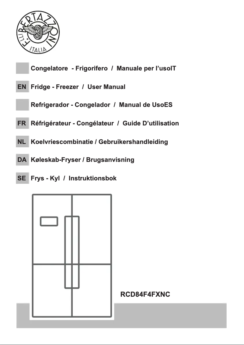 Page 1 de la notice Manuel utilisateur Bertazzoni RCD84F4FXNC