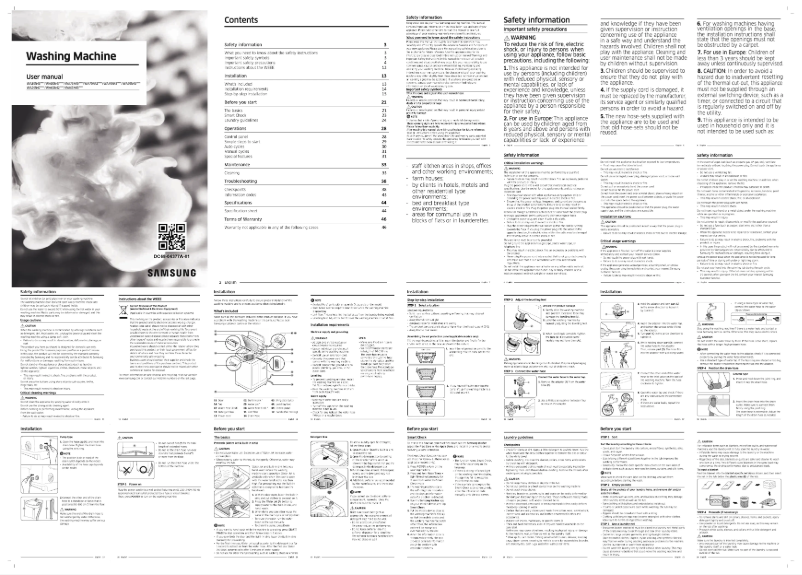 Image de la première page du manuel de l'appareil WA75N4571FE