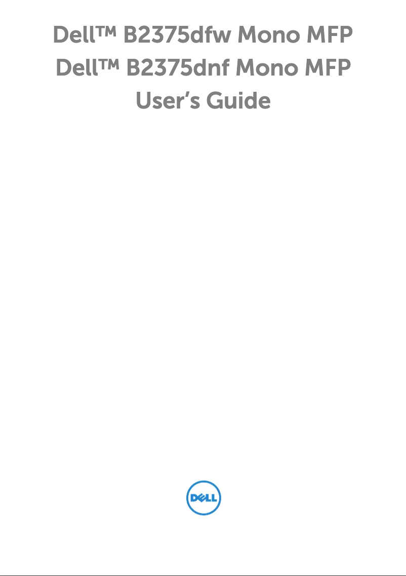 Page n°1 - Manuel utilisateur Dell B2375dnf