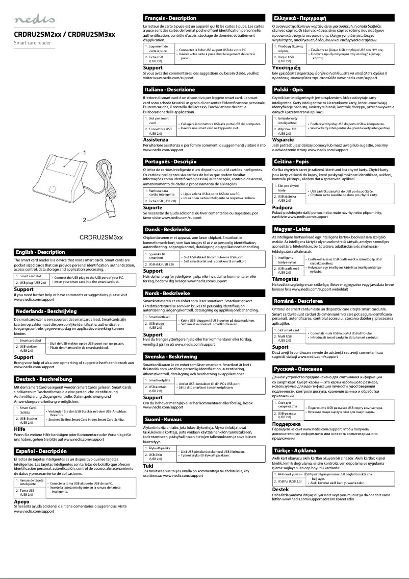 Image de la première page du manuel de l'appareil CRDRU2SM3BK
