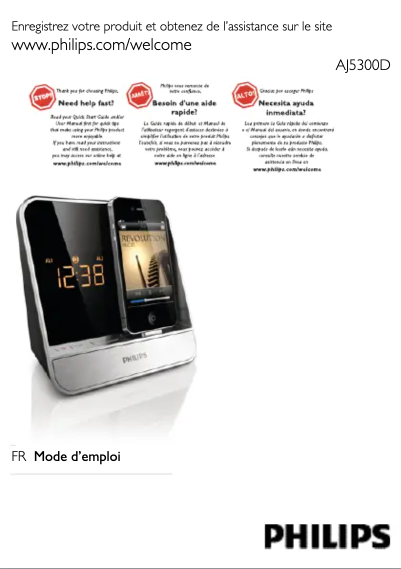 Image de la première page du manuel de l'appareil AJ5300D