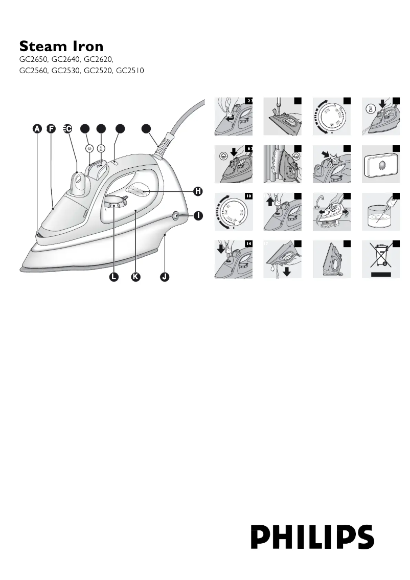 Page 1 de la notice Manuel utilisateur Philips Walita GC2560