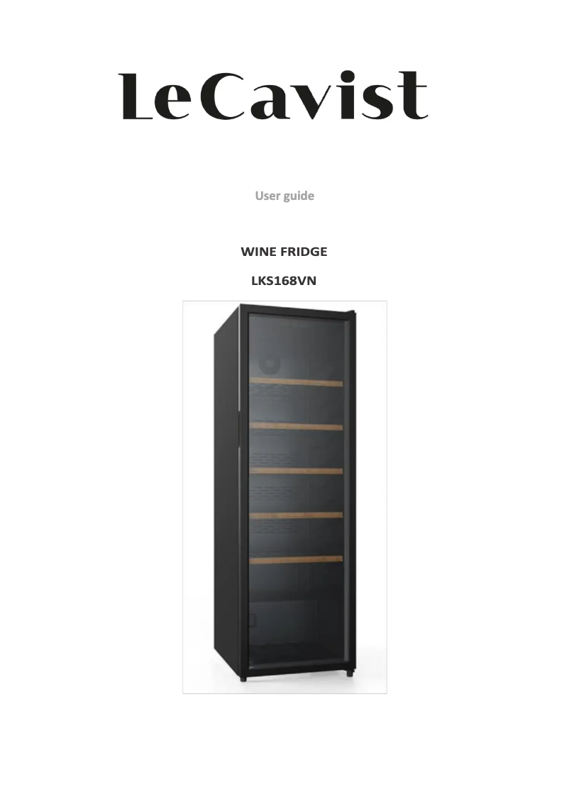 Page 1 de la notice Manuel utilisateur LeCavist LKS168VN