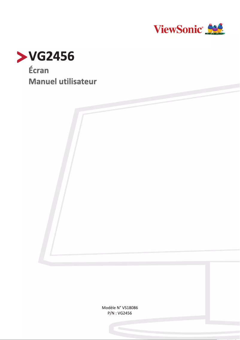 Página 1 del manual Manual de usuario Viewsonic VG2456