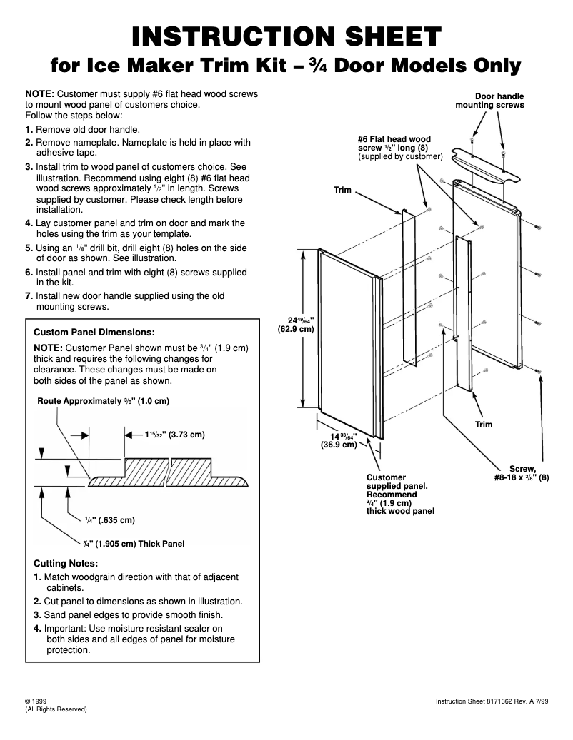 Page 1 de la notice Manuel utilisateur Whirlpool 8171367