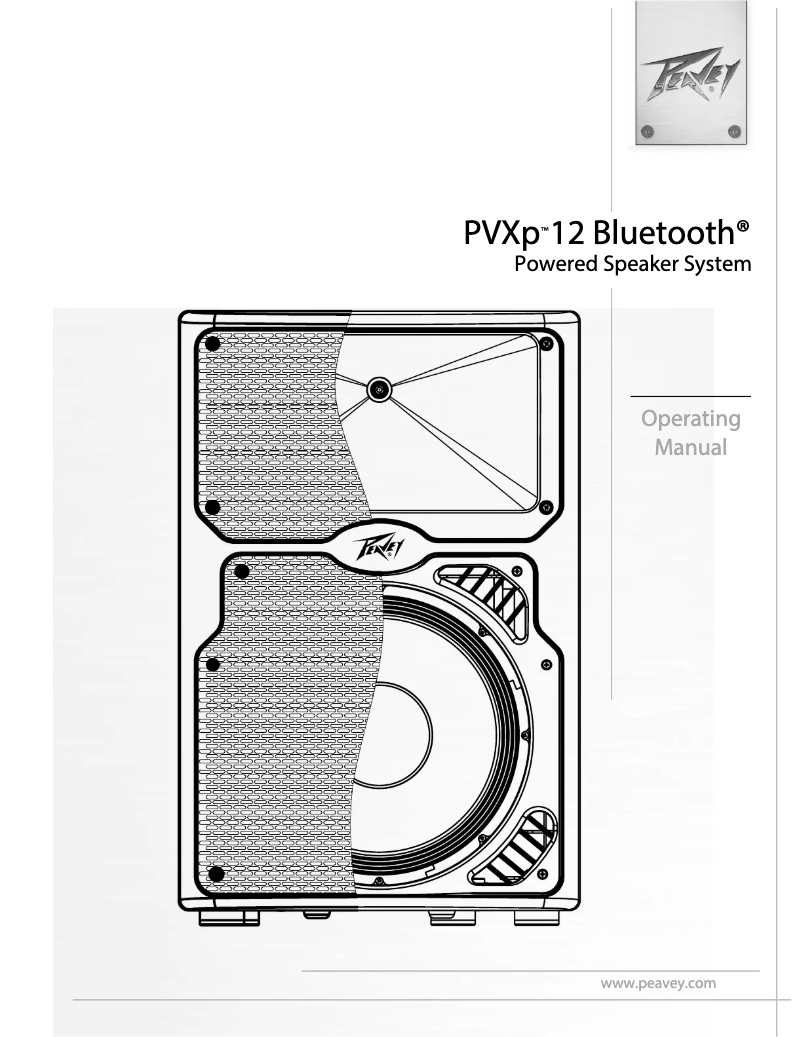 Page 1 de la notice Manuel utilisateur Peavey PVXp 12 Bluetooth