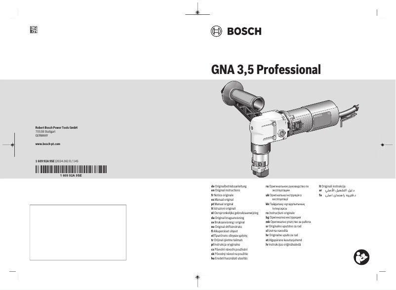 Página 1 del manual Manual de usuario Bosch GNA 3,5 Professional