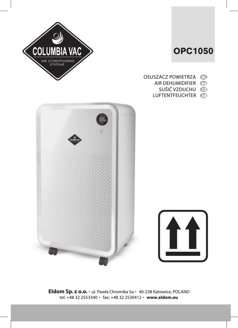 Image de la première page du manuel de l'appareil ColumbiaVac OPC1050