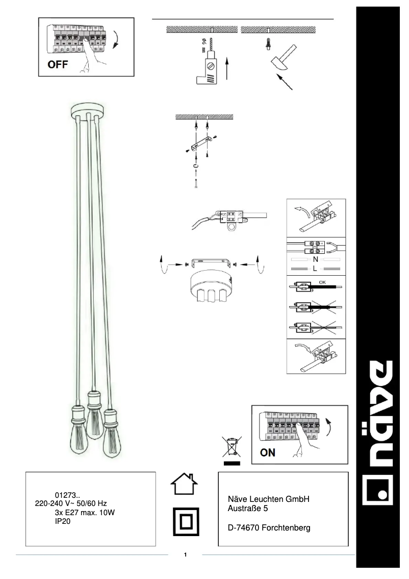 Página 1 del manual Manual de usuario Näve Ontario