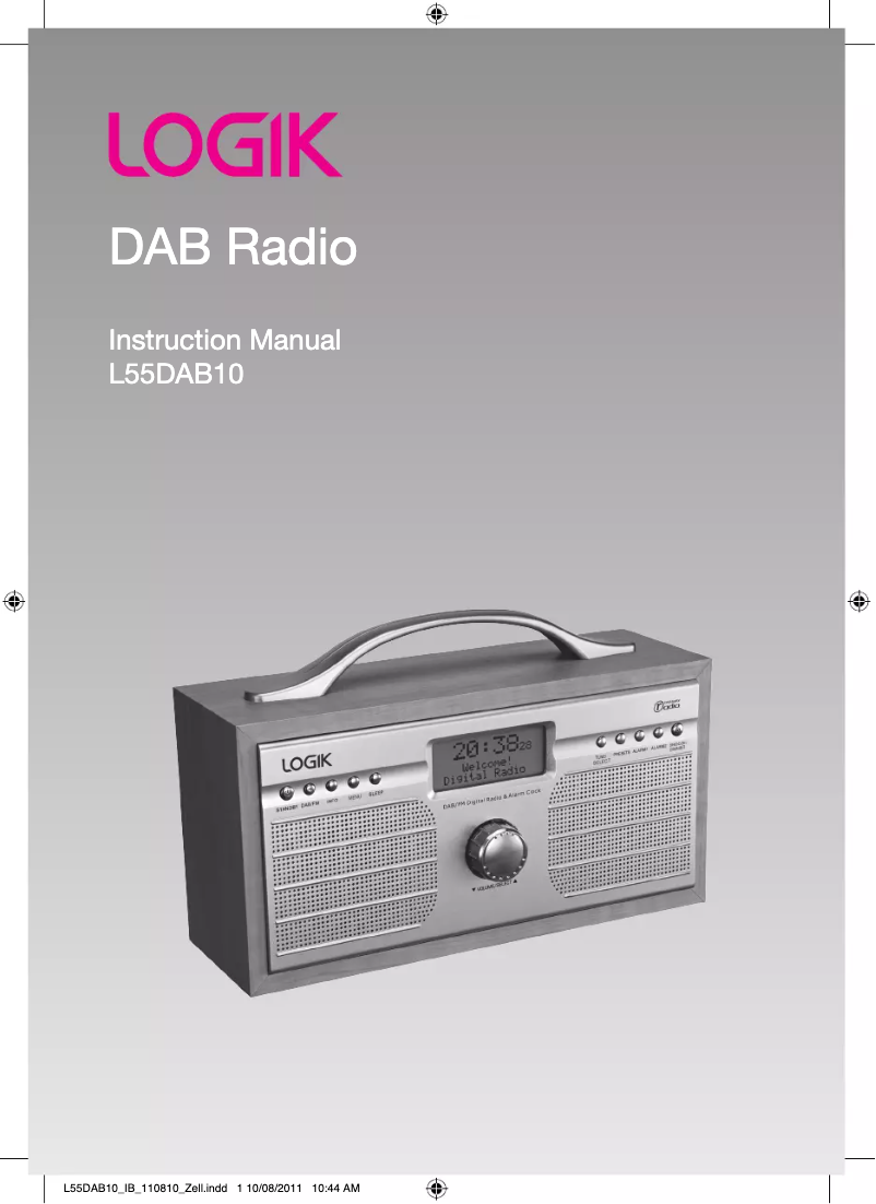 Imagen de la primera página del manual del dispositivo L55DAB10