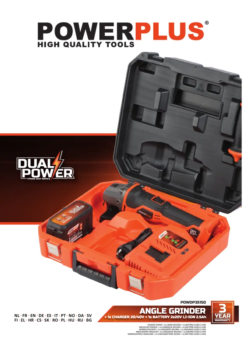 Page 1 de la notice Manuel utilisateur PowerPlus POWDP35150