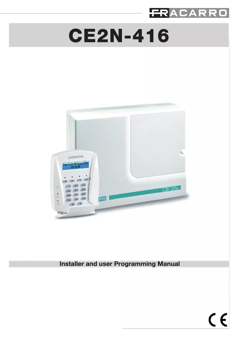 Page n°1 - Manuel utilisateur Fracarro CE2N-416