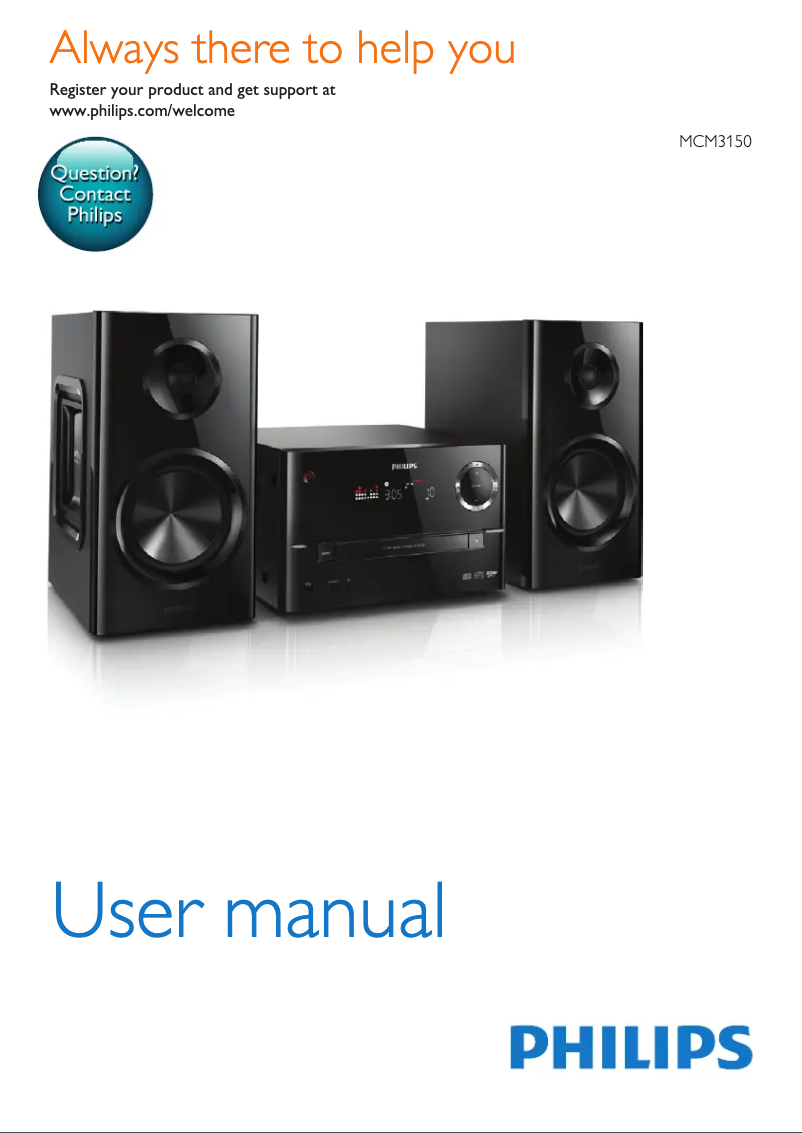Page n°1 - Manuel utilisateur Philips MCM3150X