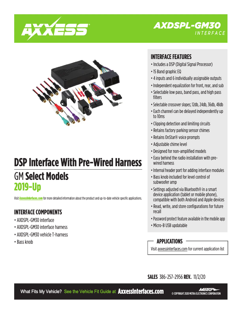 Image de la première page du manuel de l'appareil AXDSPL-GM30