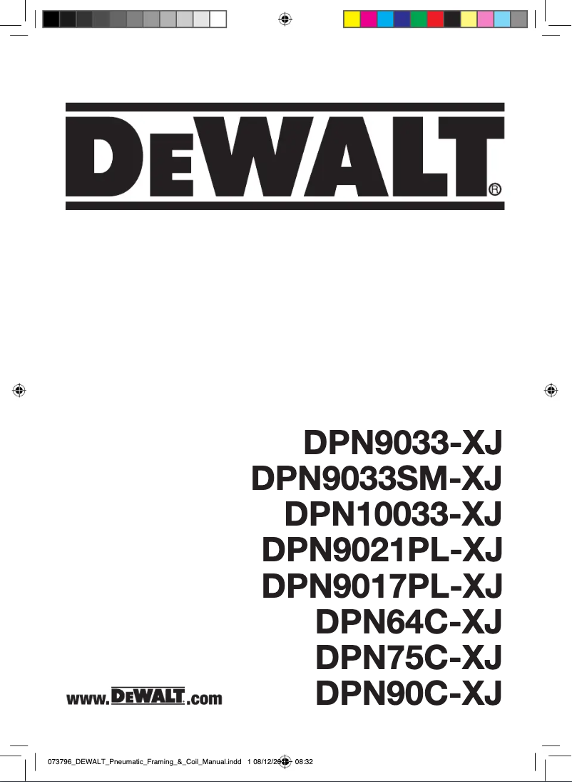 Page n°1 - Manuel utilisateur DeWalt DPN64C-1-XJ