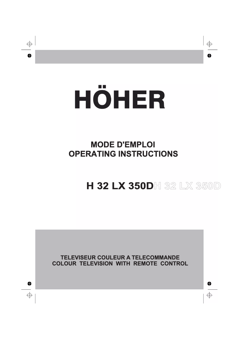 Page n°1 - Manuel utilisateur Höher H32LX350D