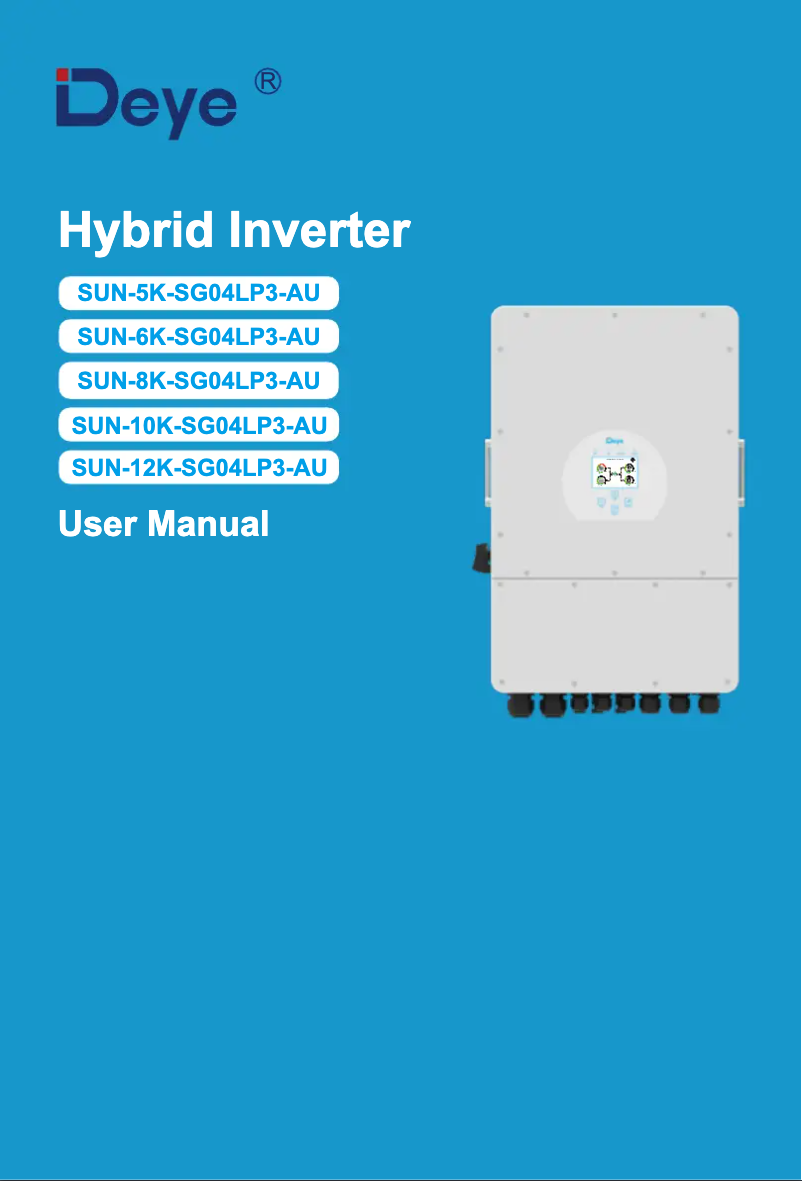 Página 1 del manual Manual de usuario Deye SUN-10K-SG04LP3-AU