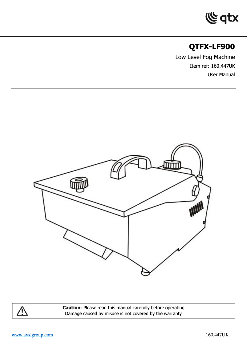 Page 1 de la notice Manuel utilisateur Qtx QTFX-LF900