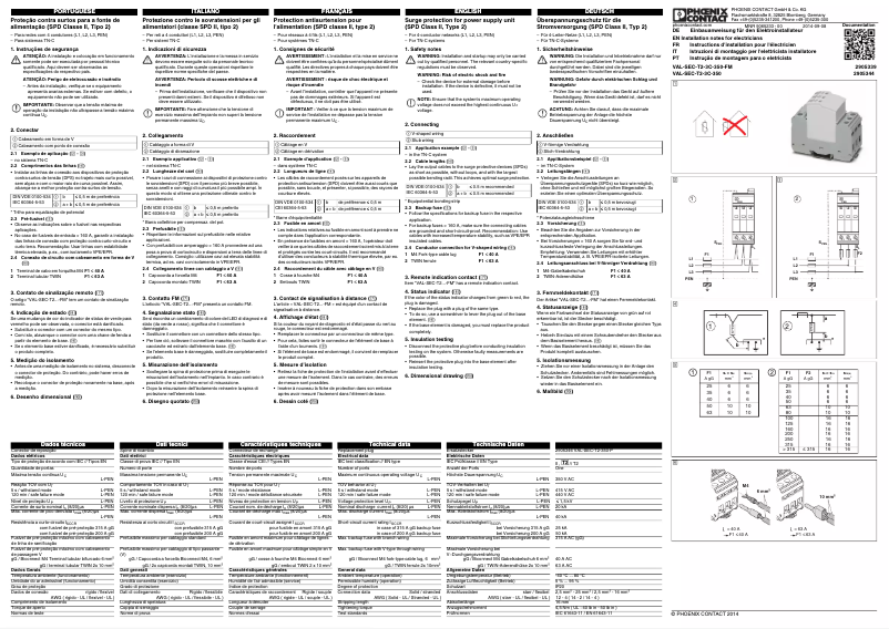 Image de la première page du manuel de l'appareil VAL-SEC-T2-3C-350-FM