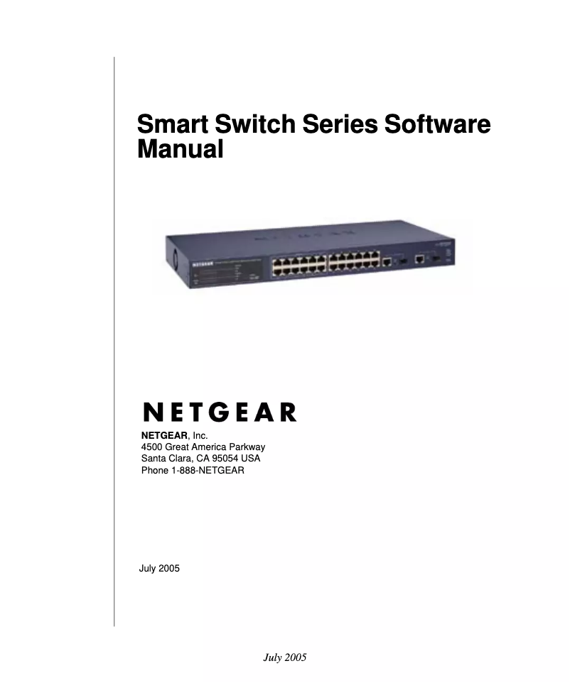 Page 1 de la notice Manuel utilisateur Netgear ProSafe FS726TP