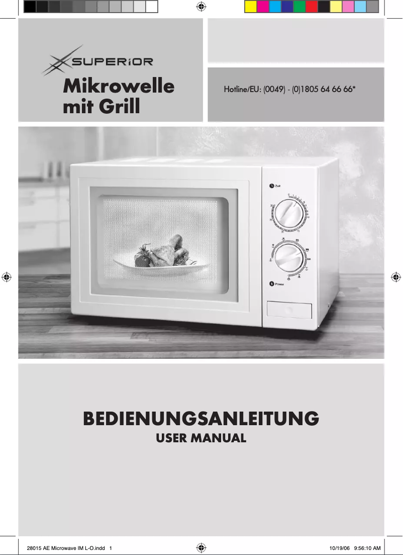 Page n°1 - Manuel utilisateur Superior WD700J17-2