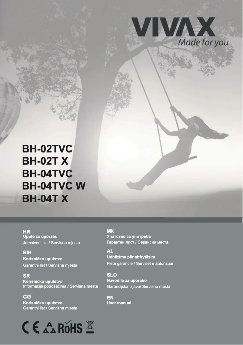 Page n°1 - Manuel utilisateur Vivax BH-04TVC