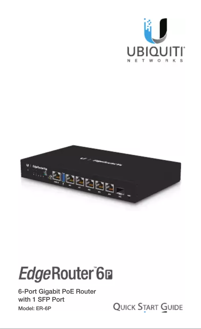 Page 1 de la notice Manuel utilisateur Ubiquiti Networks EdgeRouter 6P