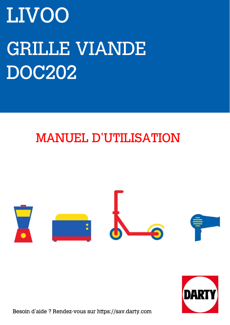 Page 1 de la notice Manuel utilisateur Livoo DOC202
