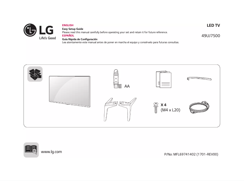 Page n°1 - Manuel utilisateur LG 49UJ7500