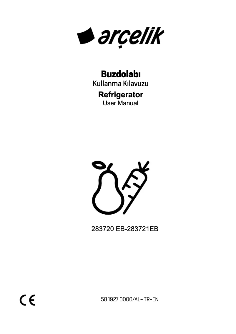 Page 1 de la notice Manuel utilisateur Arçelik 283721 EB