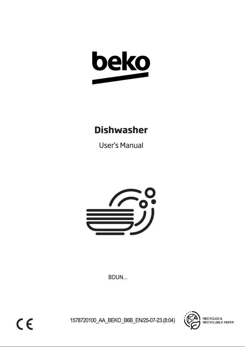 Page 1 de la notice Manuel utilisateur Beko BDUN25320W