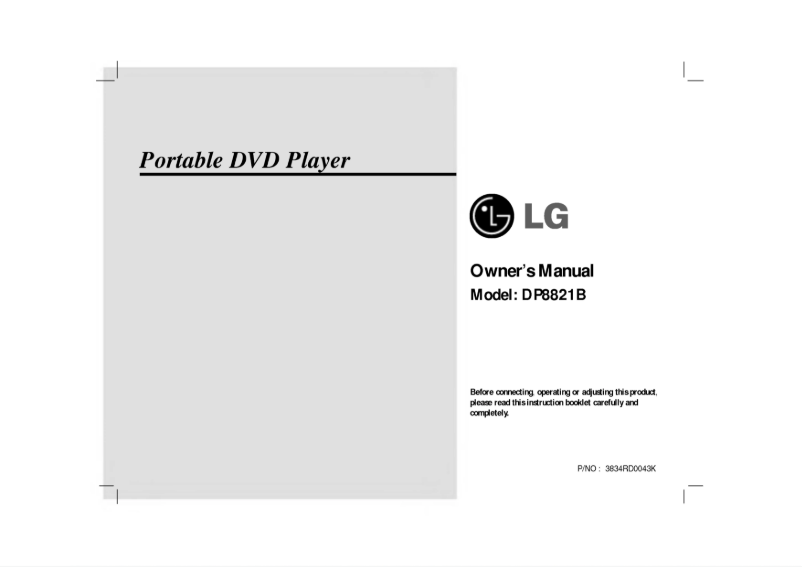 Página 1 del manual Manual de usuario LG DP8821BPM