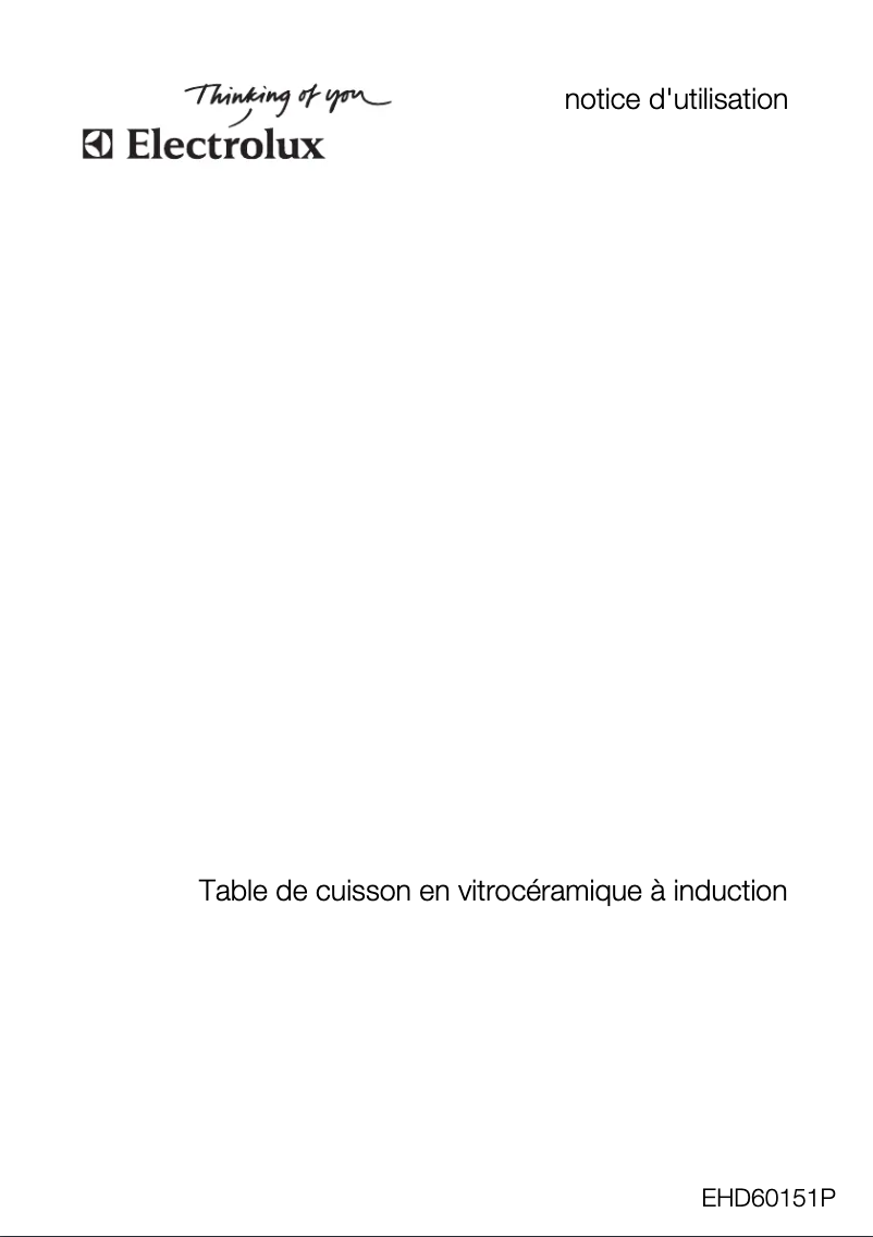 Image de la première page du manuel de l'appareil EHD60151P