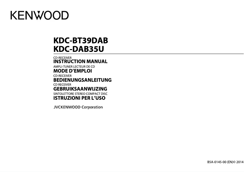 Page n°1 - Manuel utilisateur Kenwood KDC-DAB35U
