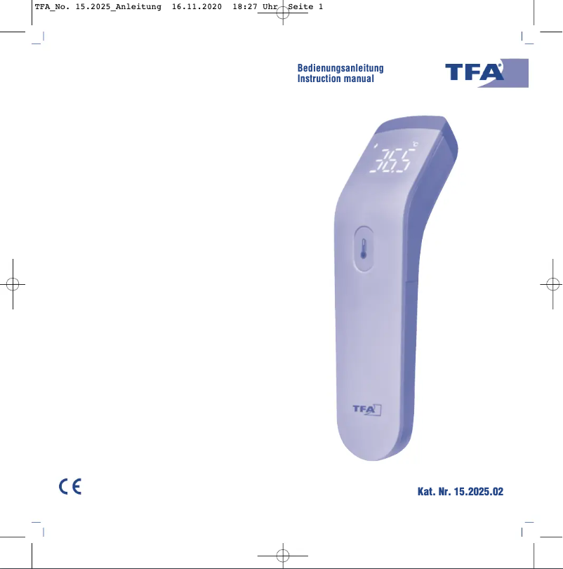 Page 1 de la notice Manuel utilisateur TFA 15.2025.02