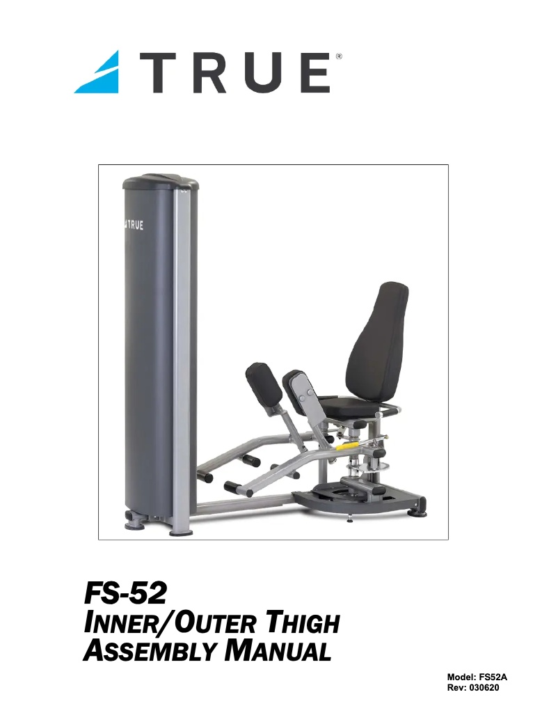 Page n°1 - Manuel utilisateur True FS52A