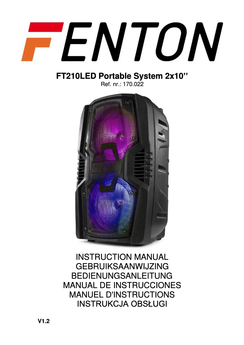 Página 1 del manual Manual de usuario Fenton FT210LED