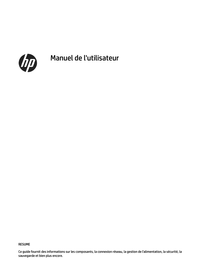 Page 1 de la notice Manuel utilisateur HP EliteBook 630 G9