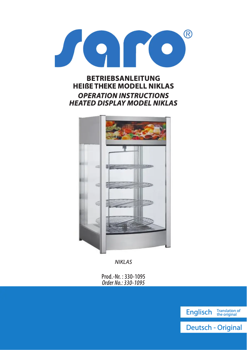 Imagen de la primera página del manual del dispositivo NIKLAS 330-1095