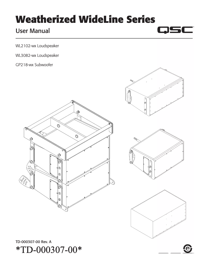 Page 1 de la notice Manuel utilisateur QSC Wideline 10 WL2102-w
