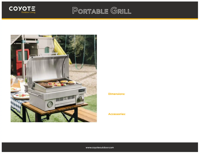 Page 1 de la notice Fiche technique Coyote C1PORTLP