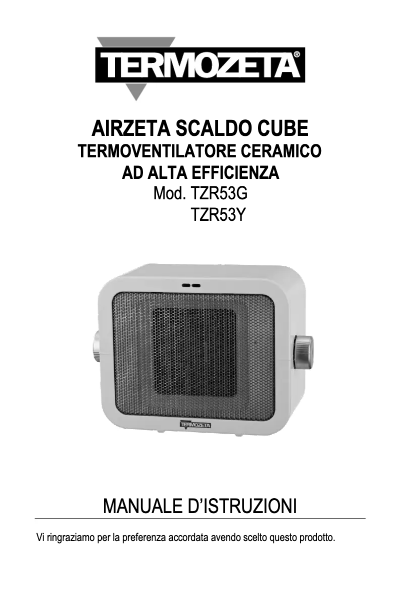 Page 1 de la notice Manuel utilisateur Termozeta TZR53Y