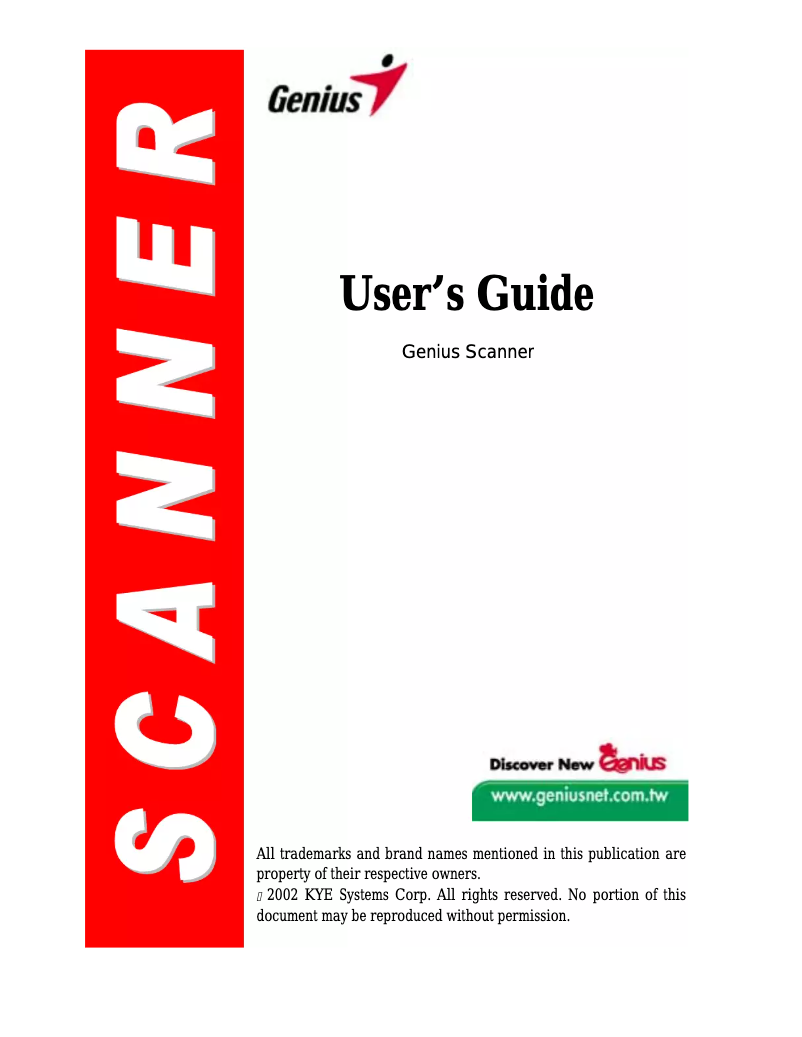 Page 1 de la notice Manuel utilisateur Genius ColorPage HR6X Slim